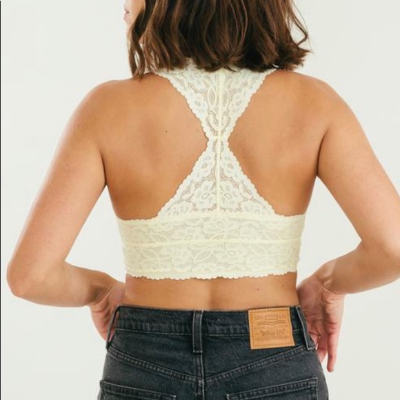 Free people lace racerback yellow medium NWT - Picture 2 of 6